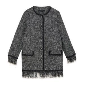 Tweed Jacket With Metallic Thread