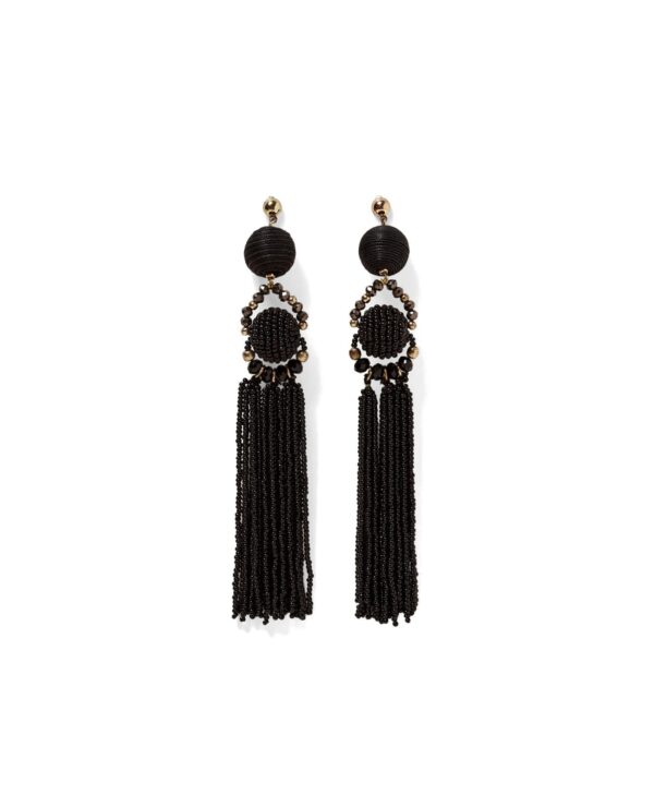 Bits Hoop Earrings in Black