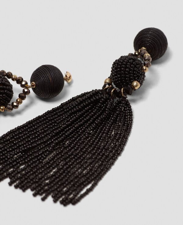 Bits Hoop Earrings in Black